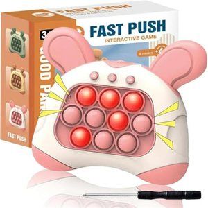 New Pushaboo Fast Push Game, Interesting Pop it Handheld Game (202A Rabbit Pink)